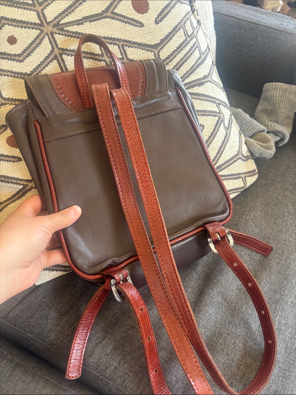 American West Brown Leather Bag - Picture 4 of 4